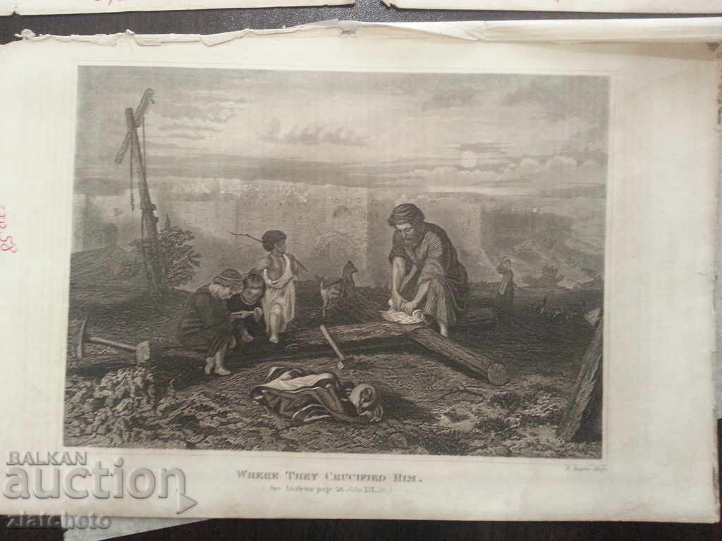Three old 19th-century American Bible engravings. with price 40.00 BGN | € 20.45 Three old 19th-century American Bible engravings. with price 40.00 BGN | € 20.45