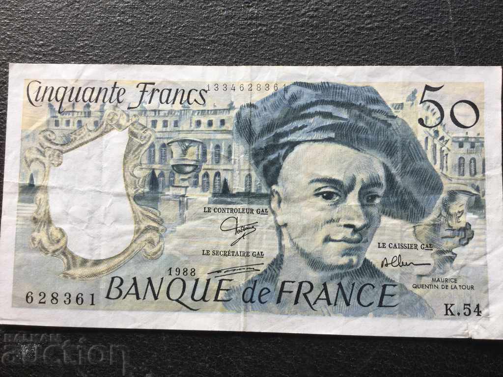 50 franci Franța 1988