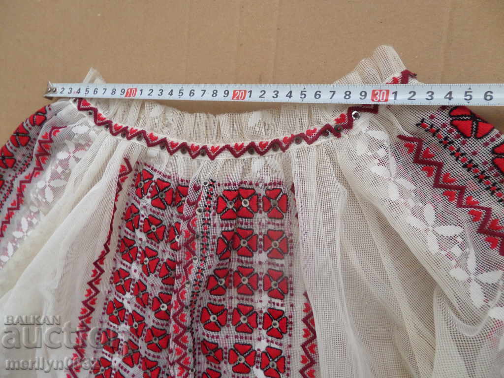 Delivery of Old authentic embroidered shirt tulle costume embroidery Delivery of Old authentic embroidered shirt tulle costume embroidery
