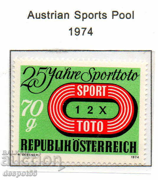 1974. Австрия. 25 г. Спортлото.