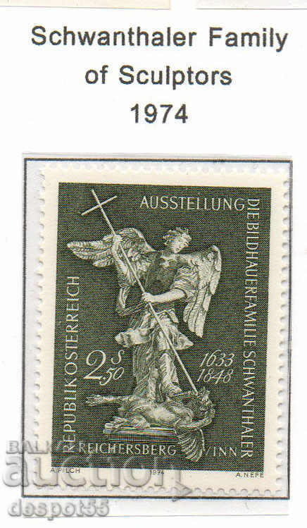 1974. Αυστρία. Έκθεση - Γλυπτά του Schwanthaler.