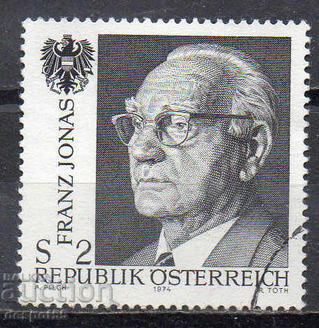 1974. Austria. Președintele Franz Jonas (1899-1974).