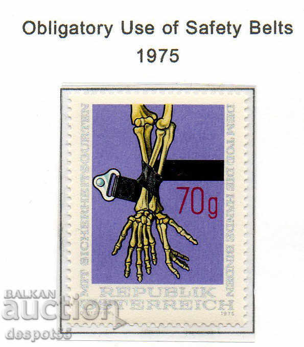 1975. Austria. Required safety belts.