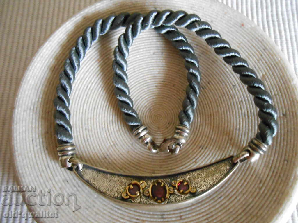 Delivery of Silver Necklace Necklace, Silk, Silver and Silver. Garnet