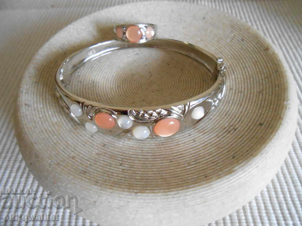 COMPLEX: GRAY and RING, Lunar stone in Srebro 925 - 5