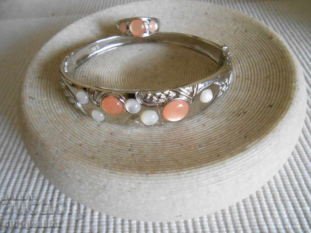 COMPLEX: GRAY and RING, Lunar stone in Srebro 925 - 6