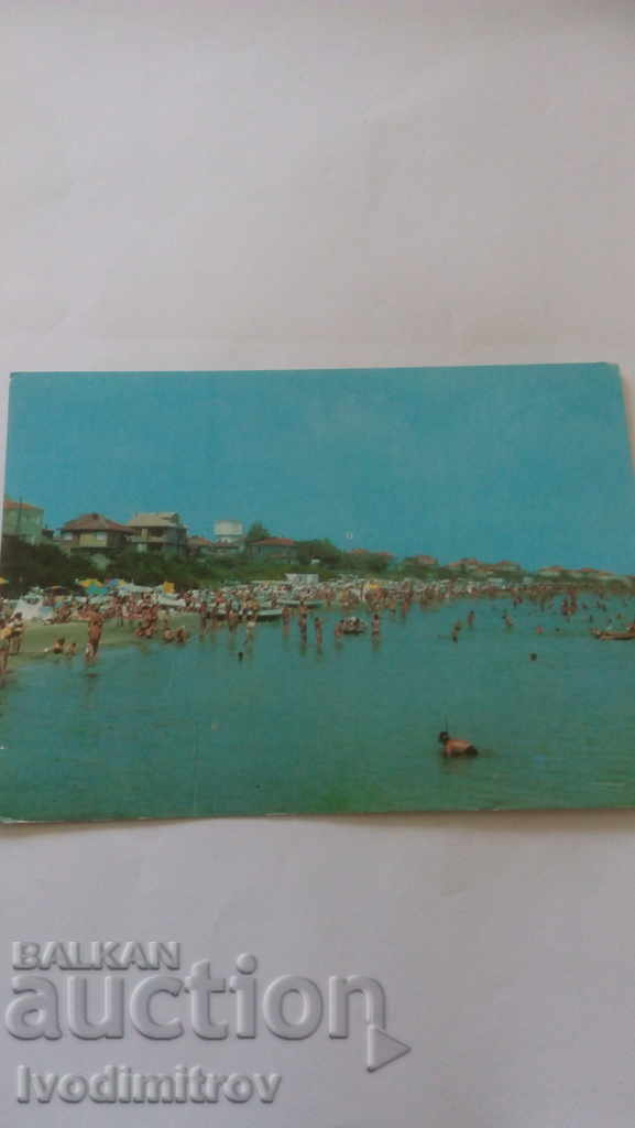 Пощенска картичка Поморие Плажът
