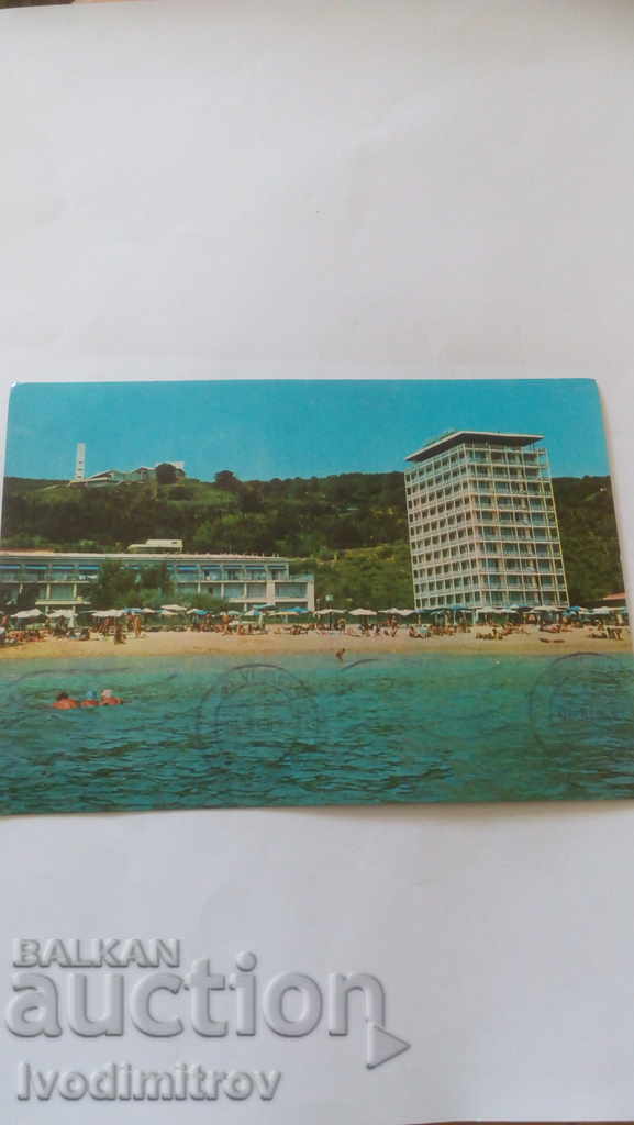 Пощенска картичка Златни пясъци Хотел Берлин 1978