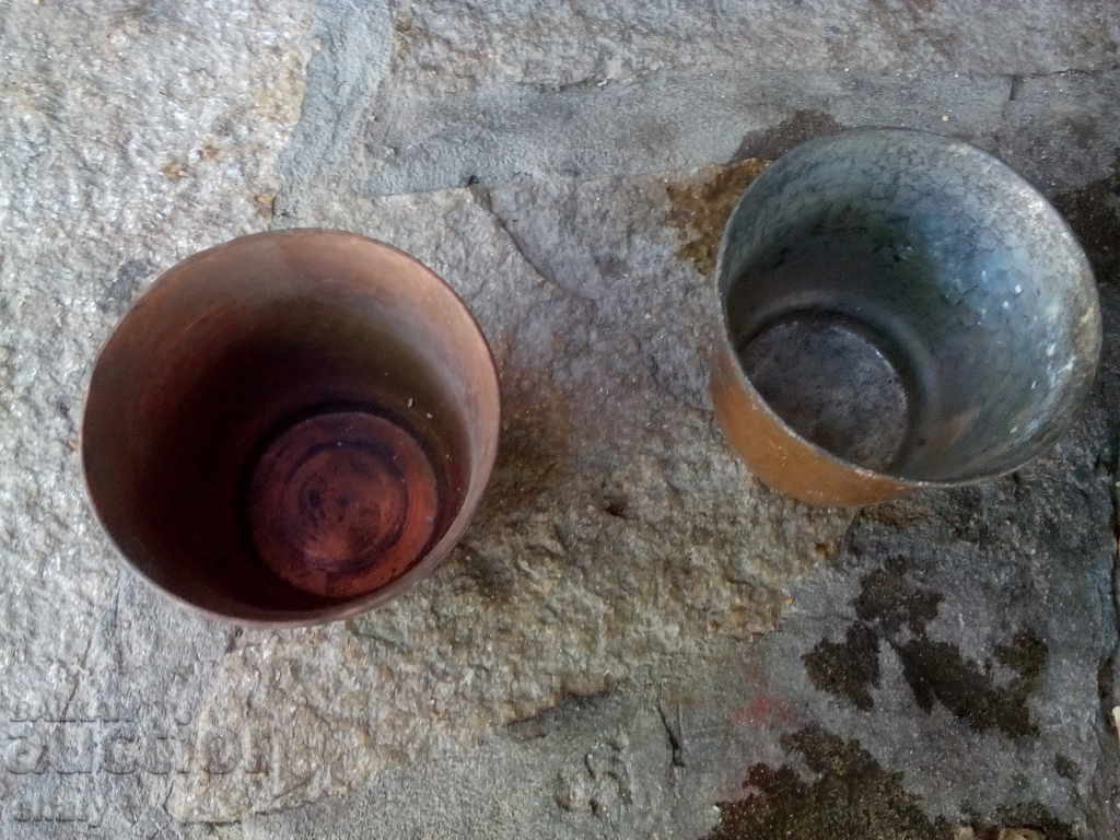 Old copper cups. - 6