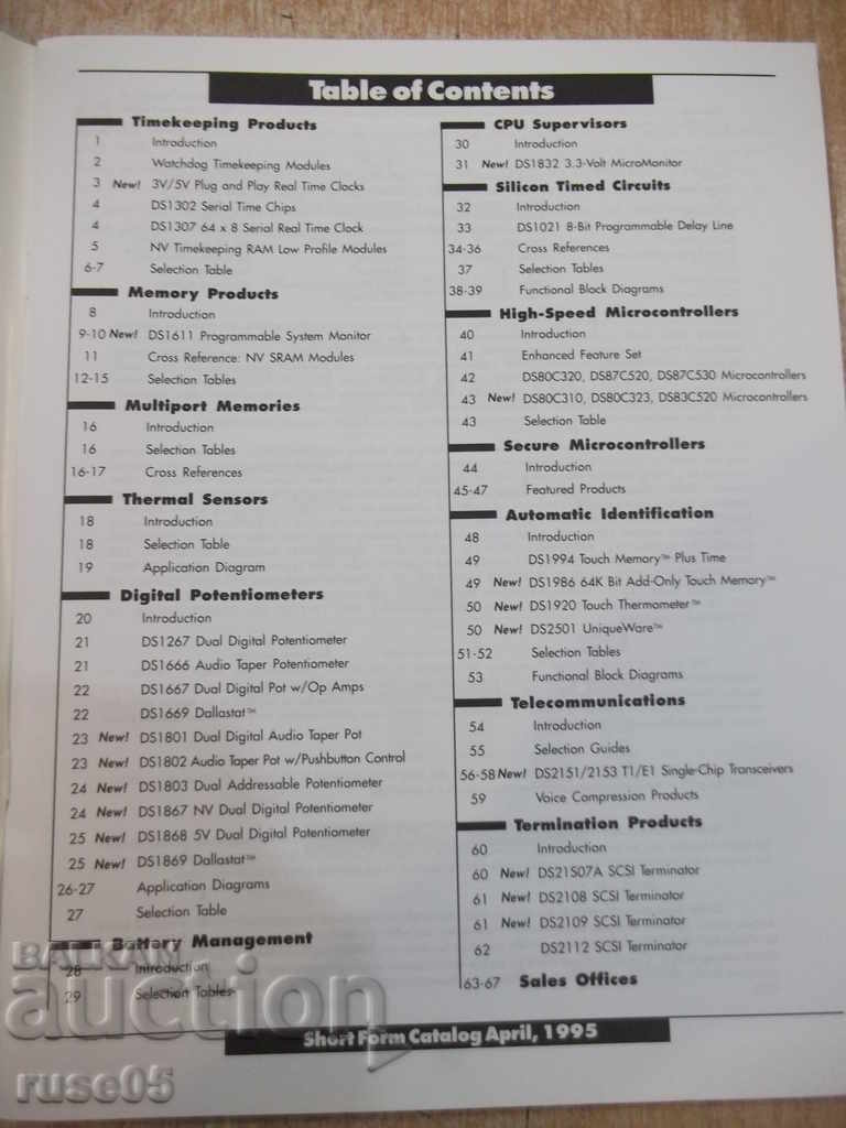 "SHORT FORM CATALOG - DALLAS" - 68 pages with price 5.00 BGN | € 2.56