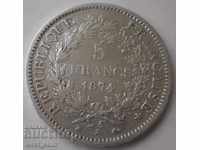 Franța 5 Frank 1874 Silver Rare Monede