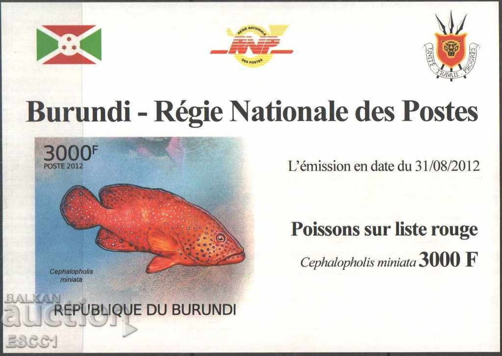 Auction  Pure blocks unperforated Marine Fauna Pisces 2012 Burundi