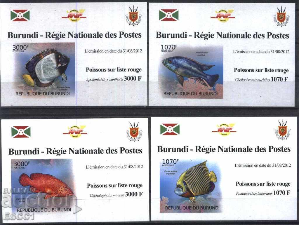 Blocuri pure neperforate Fauna Marină Pesti 2012 Burundi