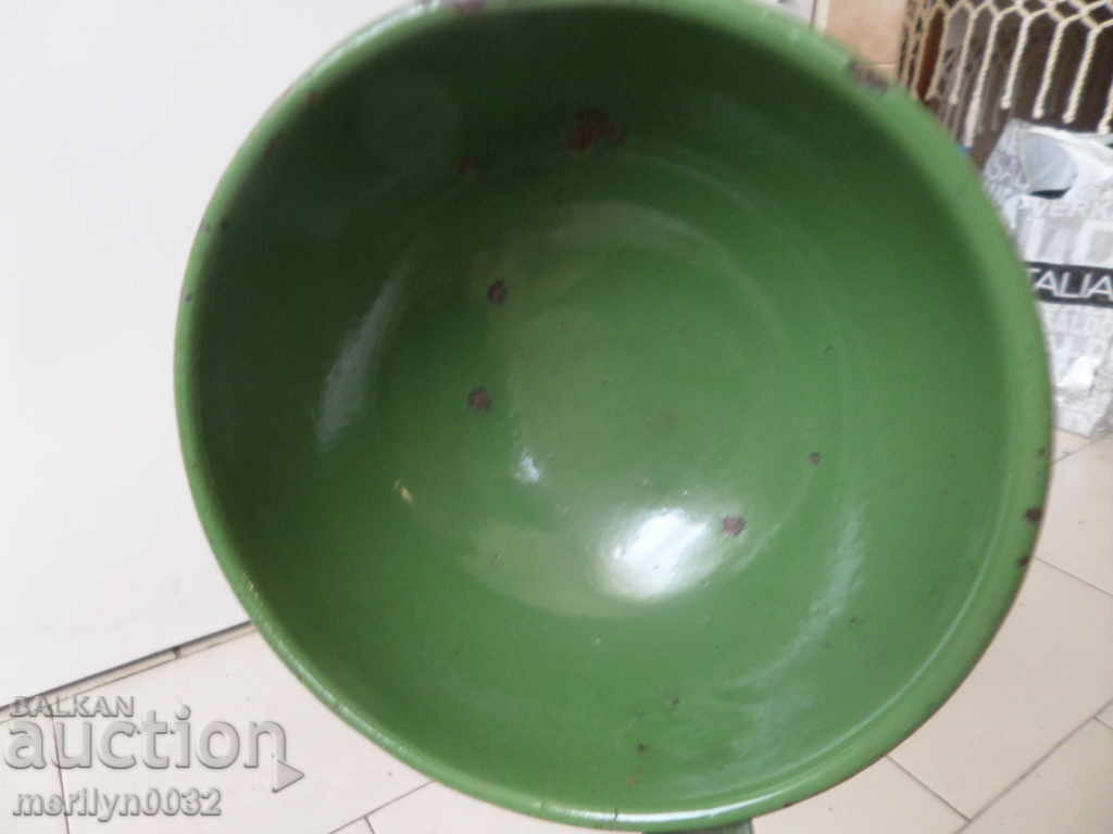 Old enameled ladle, spoon with enamel, wounded sod, Bulgaria - 5 Old enameled ladle, spoon with enamel, wounded sod, Bulgaria - 5