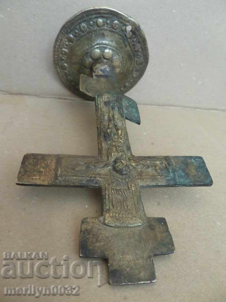 Delivery of Renaissance bronze desktop cross, crucifixion