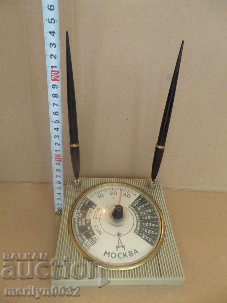 Auction  Soviet calendar thermometer pens pen USSR Moscow