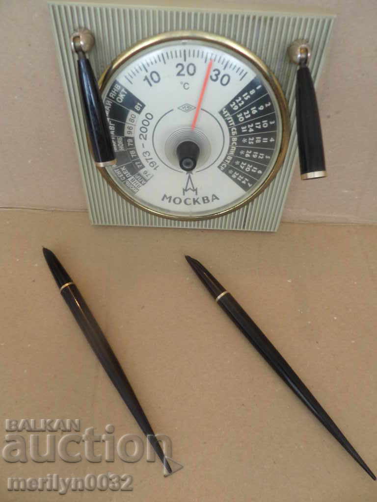 Soviet calendar thermometer pens pen USSR Moscow - 6