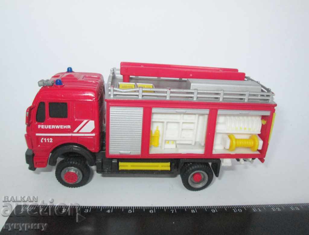 Plastic Small Model Model Fire Truck Germany - 6