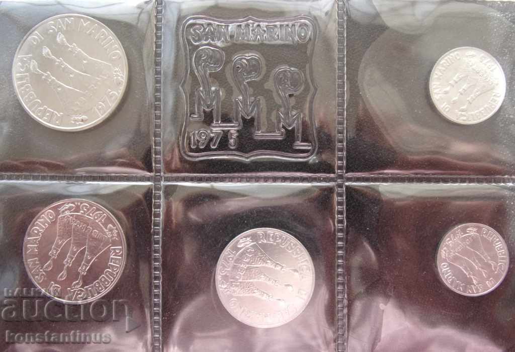 Licitație San Marino Argintiu Lot 1975 UNC Rare Licitație San Marino Argintiu Lot 1975 UNC Rare