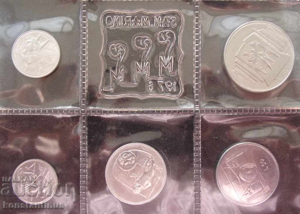 San Marino Argint Lot 1976 UNC Rar - 6 San Marino Argint Lot 1976 UNC Rar - 6