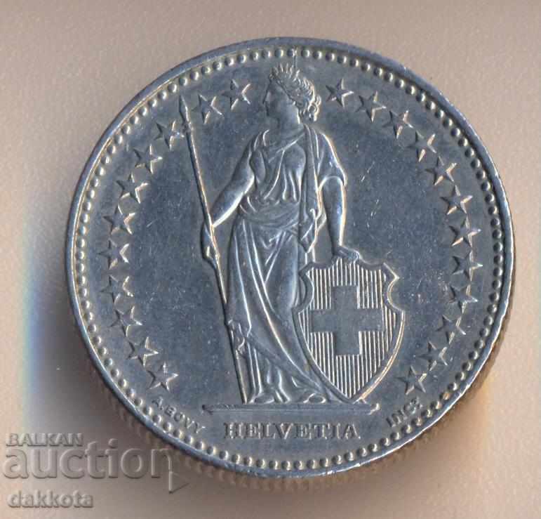 Ελβετία 2 φράγκα το 2001 με τιμή 5.00 BGN | € 2.56
