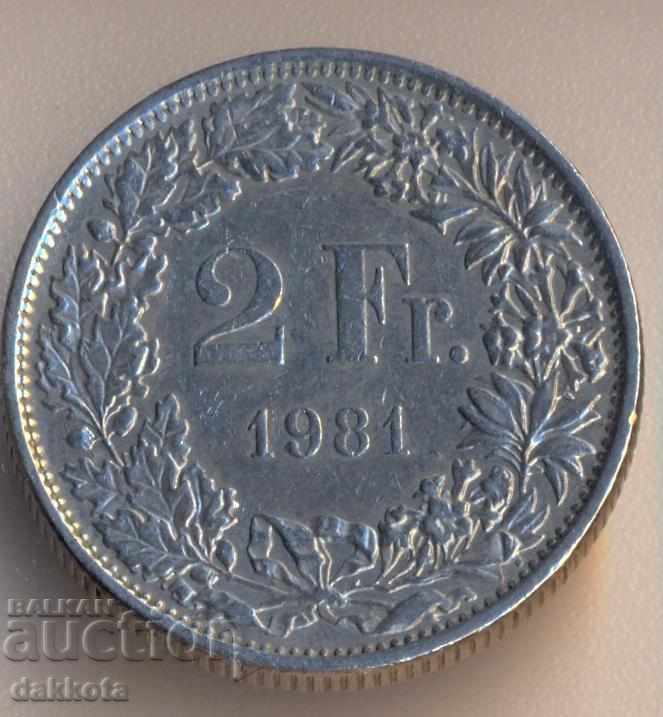 Switzerland 2 Franc 1981 Switzerland 2 Franc 1981