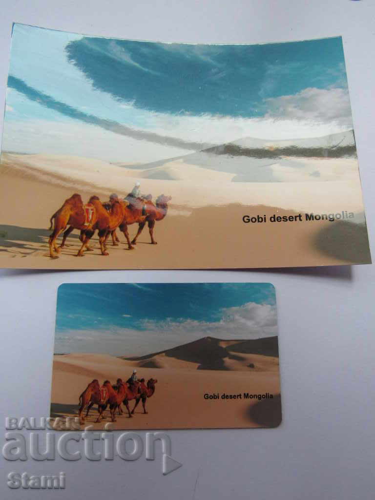 Set magnet and postcard from Mongolia-Gobi-5 with price 7.50 BGN | € 3.83
