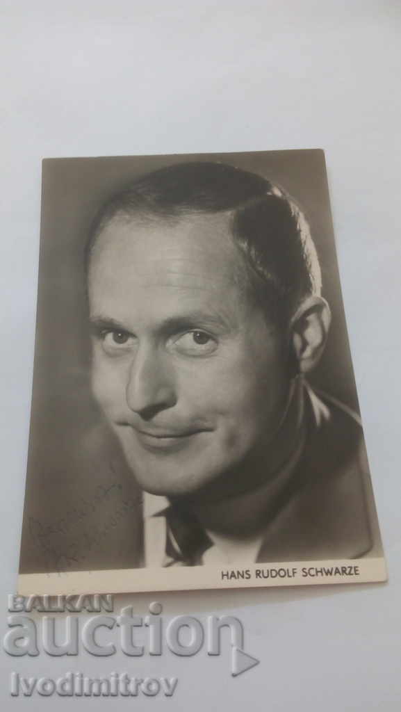 Carte poștală Hans Rudolf Schwarze Autografe realizate manual