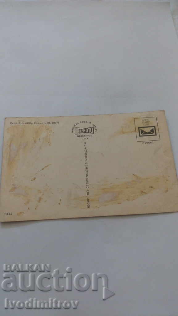 Postcard London Eros, Piccadilly Circus with price 0.55 BGN | € 0.28