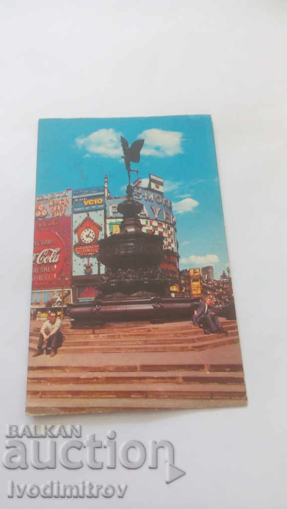 Пощенска картичка London Eros, Piccadilly Circus