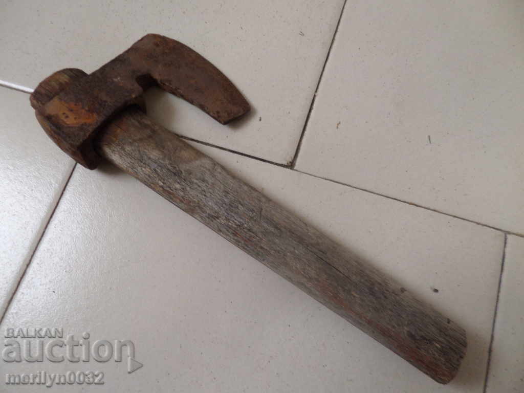 Old ax ax tool wrought iron pole - 6