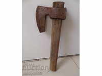 Old ax ax tool wrought iron pole