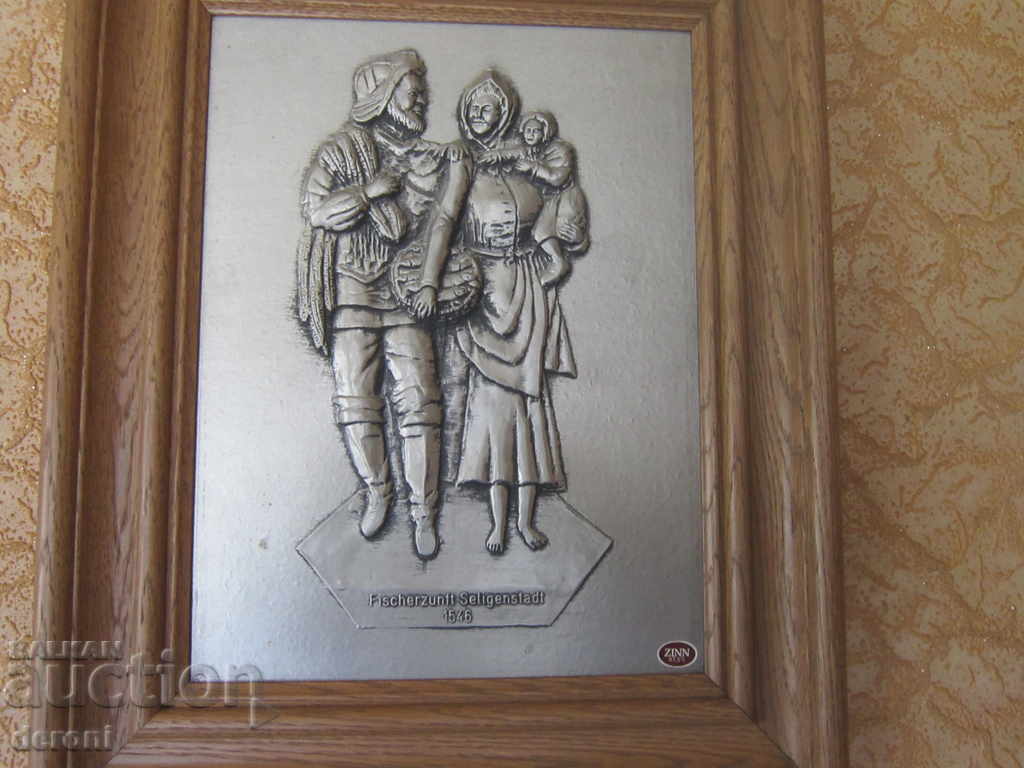 Уникална немска калаена картина рибари картина от калай с цена 350.00 лв. | € 178.95 Уникална немска калаена картина рибари картина от калай с цена 350.00 лв. | € 178.95