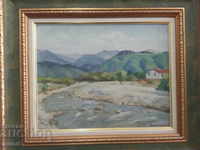 Painting "Landscape" Stoyan Kiriazov. Butter. Identification