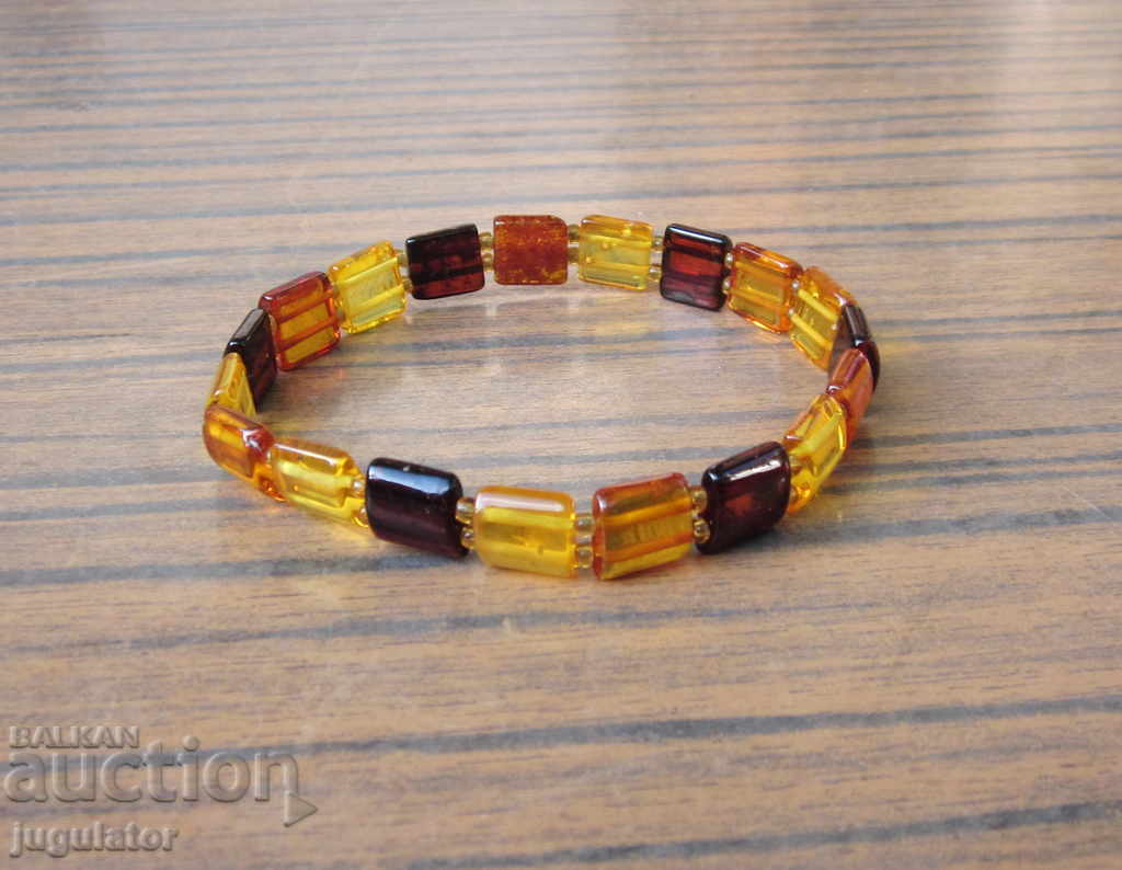 Ladies bracelet jewelery from natural colorful amber with price 35.00 BGN | € 17.90