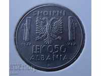 Albania 0.50 Light 1941 UNC Unpurified and untreated