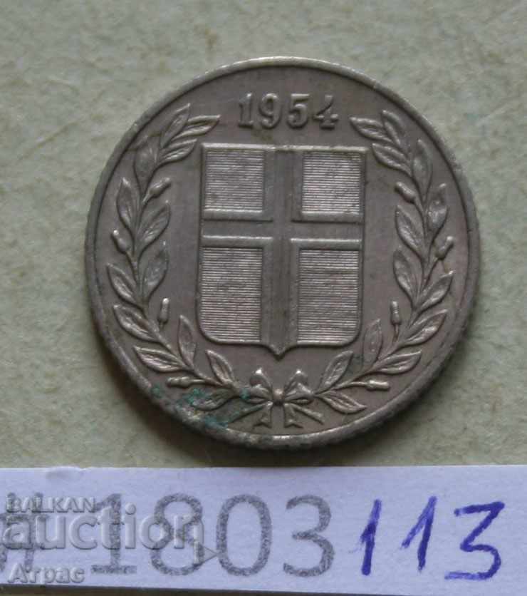 25 aur 1954 Islanda cu preț € 0.41 | 0.80 BGN