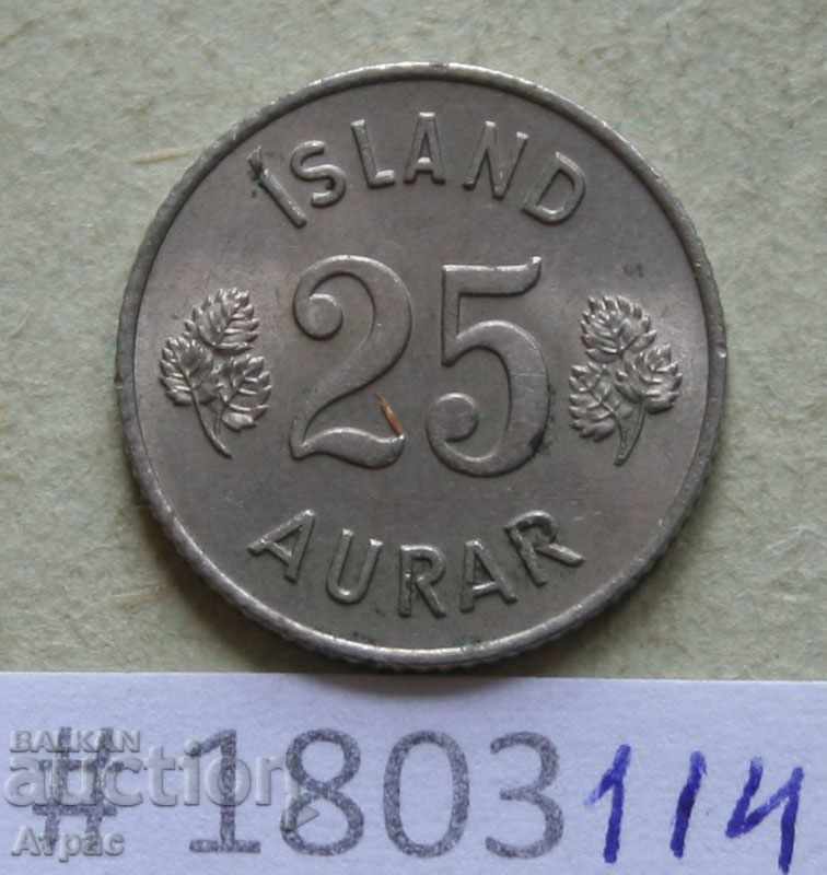 25 аурар 1962 Исландия