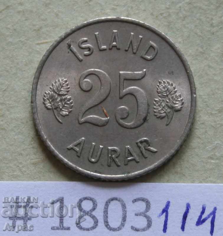 25 aurar 1962 Islanda