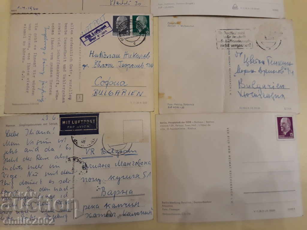 Postcards GDR DDR 017 - 5 Postcards GDR DDR 017 - 5