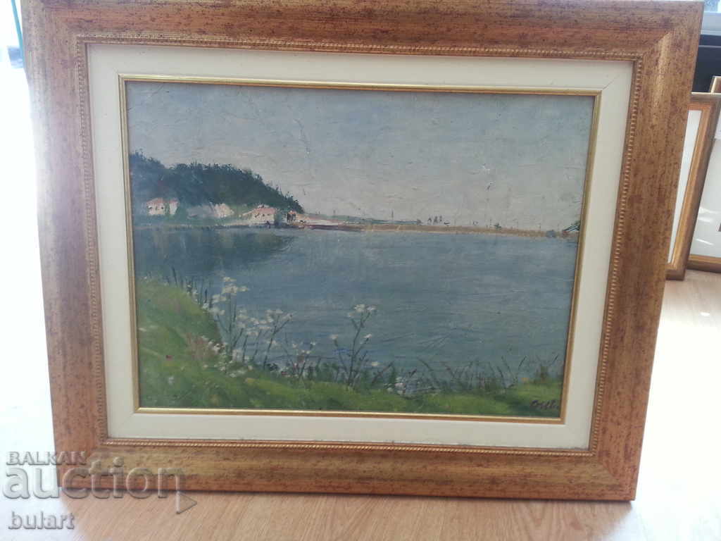 Painting "Sea Landscape" Sava Ivanov. Butter. Identification