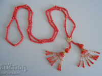 Exclusive necklace pink-orange Coral with Ag925 regulator