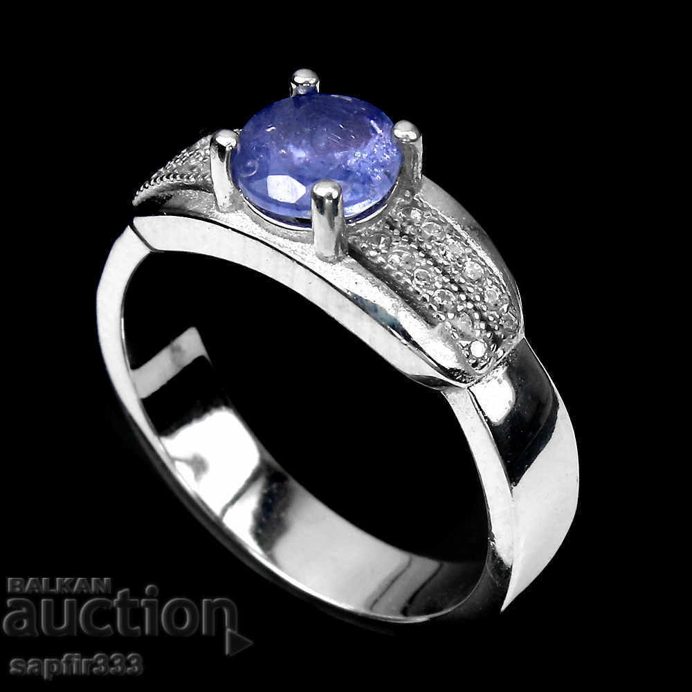 USED SILVER RING WITH NATURAL TANZANITE AND CYCLONS with price 327.00 BGN | € 167.19 USED SILVER RING WITH NATURAL TANZANITE AND CYCLONS with price 327.00 BGN | € 167.19