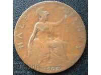 Marea Britanie 1/2 penny 1908
