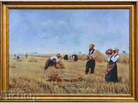 "Harvesters", 1904, Hristo Kazandzhiev, painting