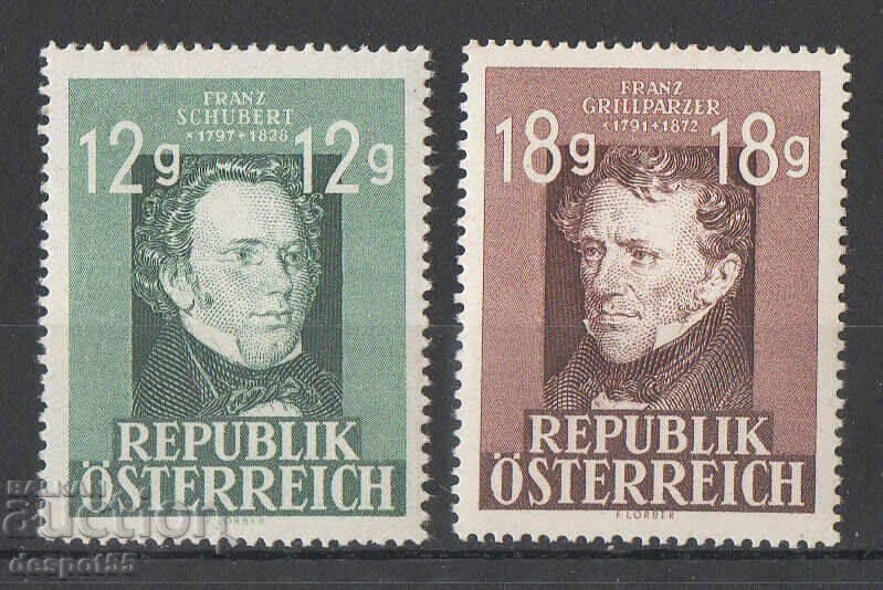 1947. Австрия. Франц Шуберт и Франц Грилпарцер.