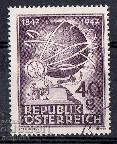1947. Αυστρία. 100 χρόνια τηλεγραφήματος στην Αυστρία.