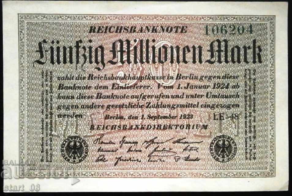 50 de milioane de mărci 1923 - Germania