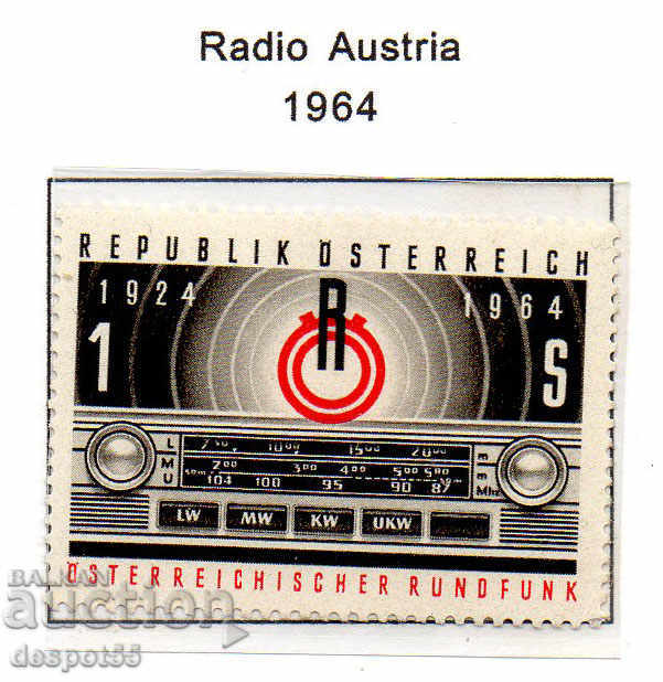 1964. Австрия. 40 г. радио и телевизия в Австрия.