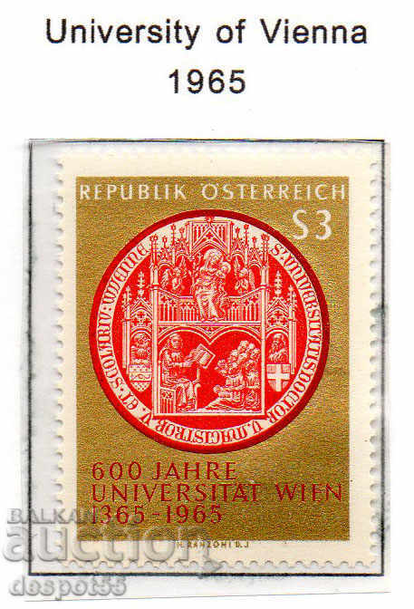 1965. Αυστρία. 600ο Πανεπιστήμιο της Βιέννης.
